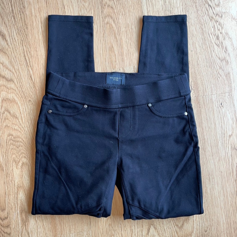 Celebrity Pink Womens Mid Rise Skinny Moto Leggings Black XS CJ21822C07